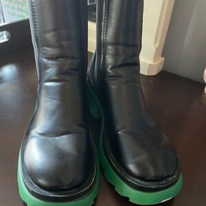 Black and Green Women's Boots